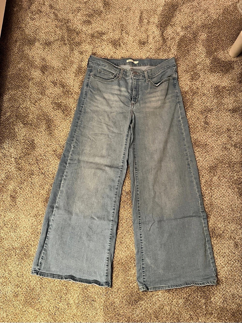 Levi's 318 Shaping Wide-Leg Jeans Blue Waist 32
